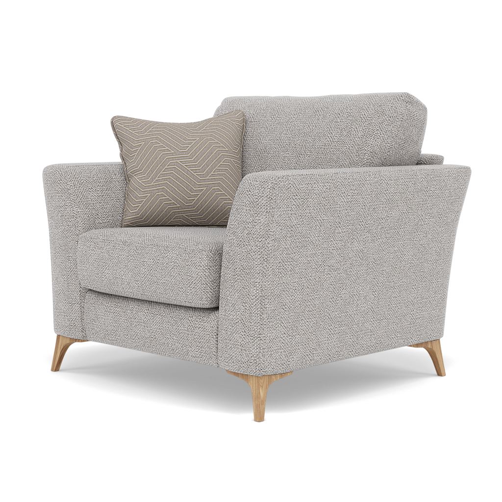 Chilton Armchair - Chair Fabric — Light Feet / Barley Clay, gallery image 3