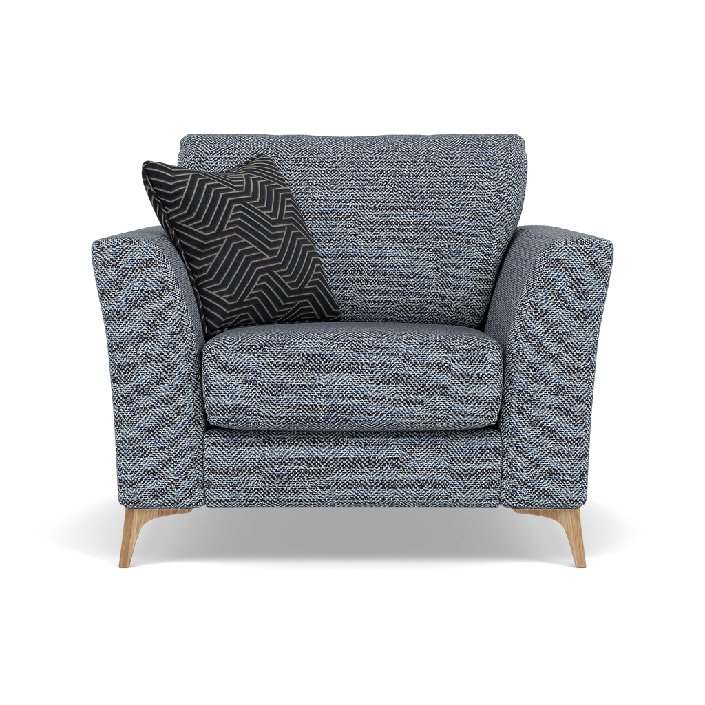 Chilton Armchair - Chair Fabric Armchairs Sterling Home 9 Light Feet Barley Marine