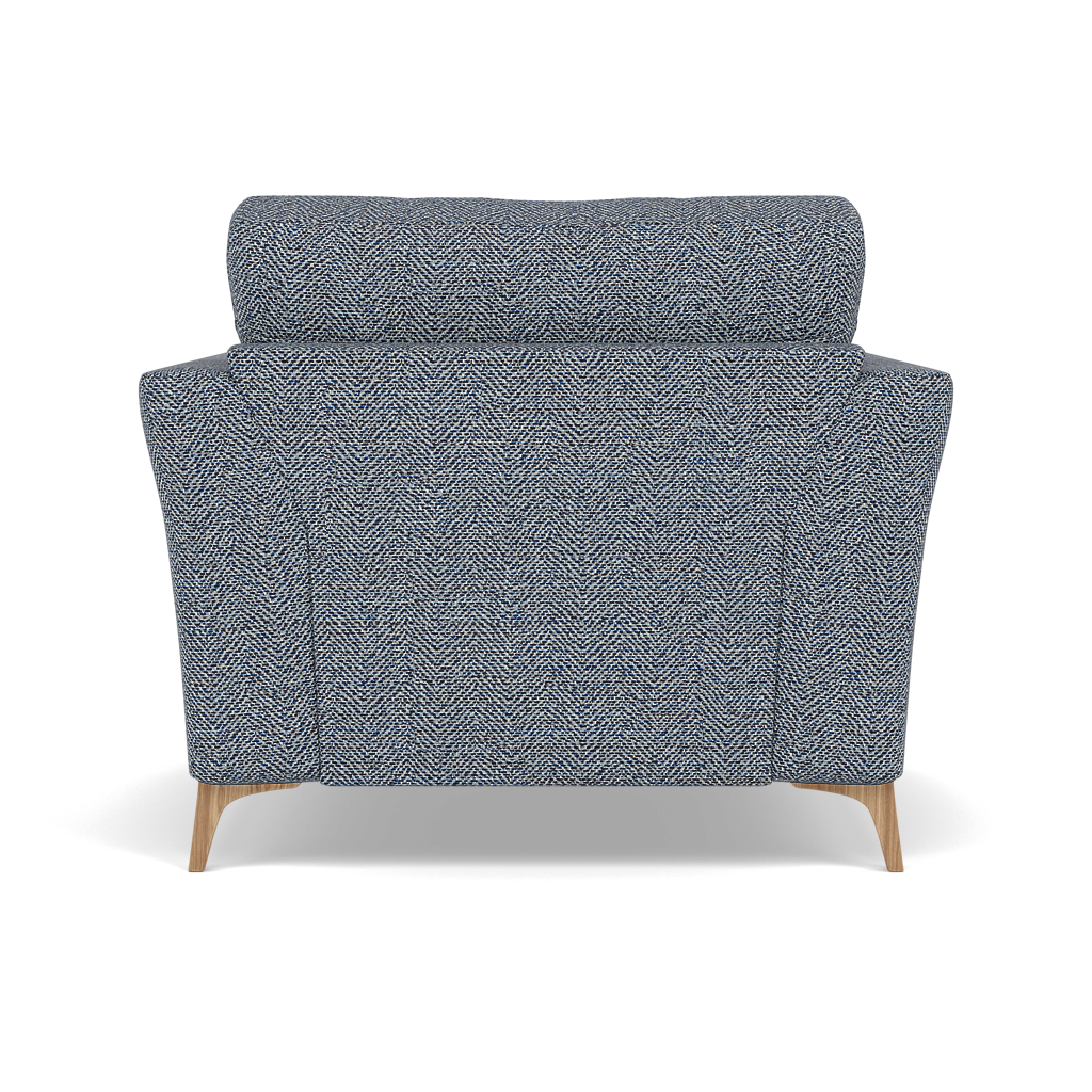 Chilton Armchair - Chair Fabric — Light Feet / Barley Marine, gallery image 2