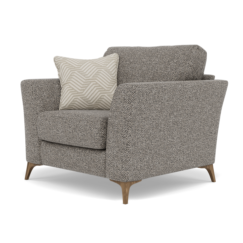 Chilton Armchair - Chair Fabric — Smoke Feet / Barley Charcoal, gallery image 3