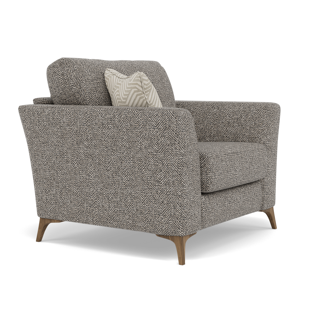 Chilton Armchair - Chair Fabric — Smoke Feet / Barley Charcoal, gallery image 1