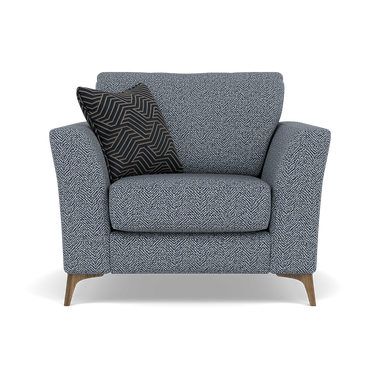 Chilton Armchair - Chair Fabric Armchairs Sterling Home 3 Chrome Feet Barley Marine
