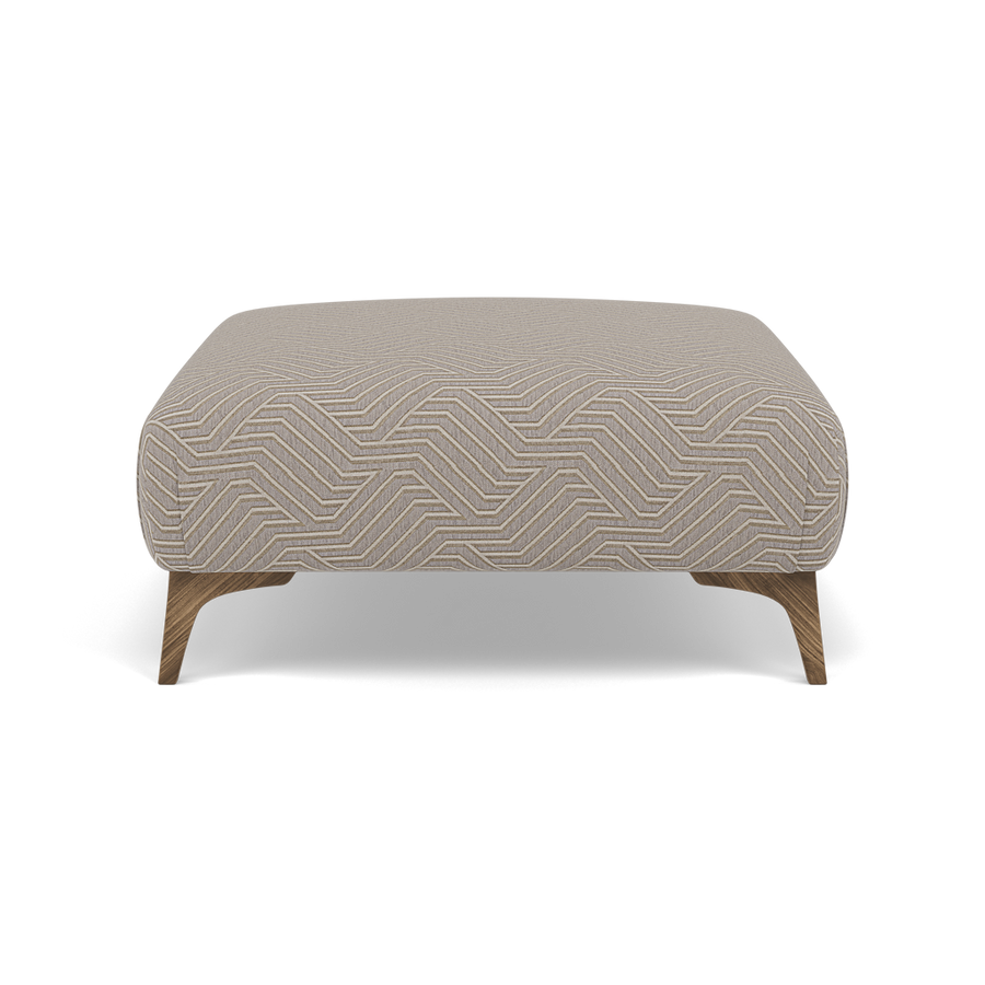 Chilton Footstool - Designer Stool Accent Fabric Sterling Home Capri Ash 1