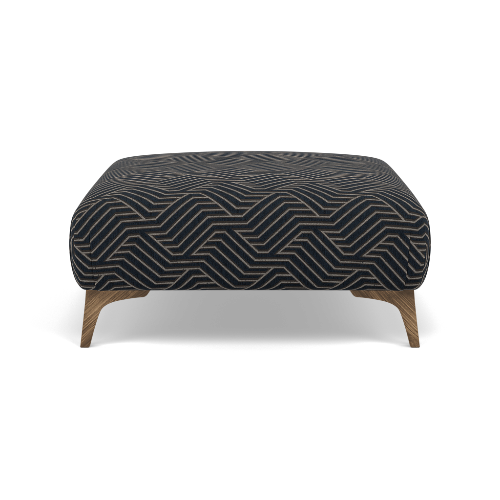 Chilton Footstool - Designer Stool Accent Fabric Footstools Sterling Home 4 Capri Obsidin