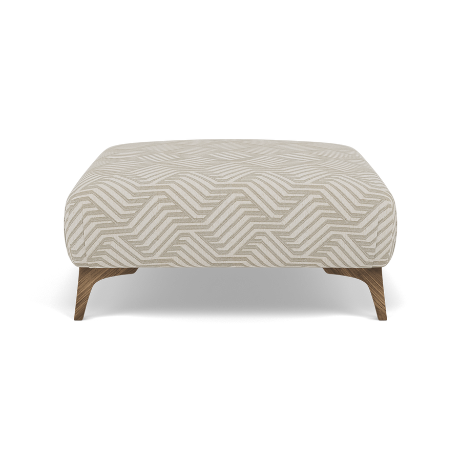 Chilton Footstool - Designer Stool Accent Fabric Sterling Home Capri Oyster 2