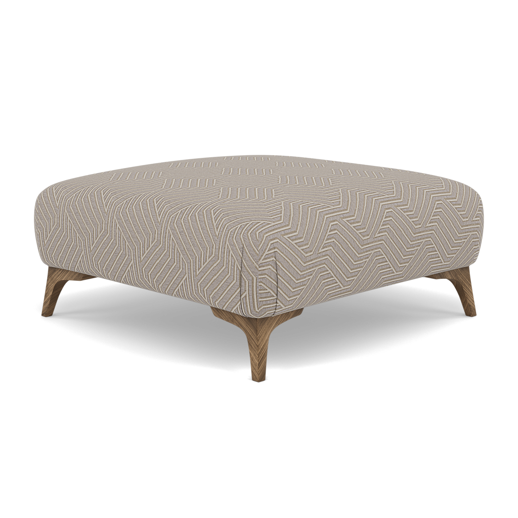 Chilton Footstool - Designer Stool Accent Fabric — Capri Ash, gallery image 3