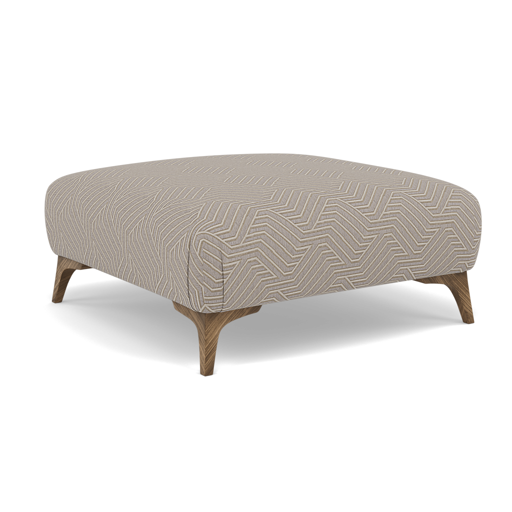 Chilton Footstool - Designer Stool Accent Fabric — Capri Ash, gallery image 1