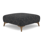 Chilton Footstool - Designer Stool Accent Fabric — Capri Obsidin, gallery image 3