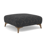 Chilton Footstool - Designer Stool Accent Fabric — Capri Obsidin, gallery image 1