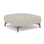 Chilton Footstool - Designer Stool Accent Fabric — Capri Oyster, gallery image 1