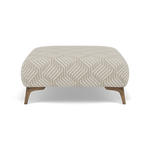 Chilton Footstool - Designer Stool Accent Fabric — Capri Oyster, gallery image 2