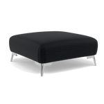 Chilton Footstool - Designer Stool Fabric — Chrome Feet / Kobe Charcoal, gallery image 1