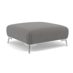 Chilton Footstool - Designer Stool Fabric — Chrome Feet / Kobe Lead, gallery image 1