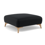 Chilton Footstool - Designer Stool Fabric — Light Feet / Kobe Charcoal, gallery image 1