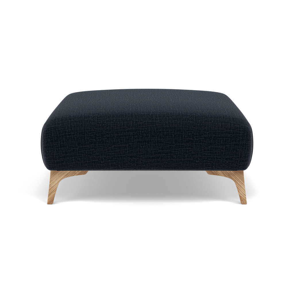 Chilton Footstool - Designer Stool Fabric Footstools Sterling Home 4 Light Feet Kobe Ink