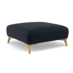 Chilton Footstool - Designer Stool Fabric — Light Feet / Kobe Ink, gallery image 1