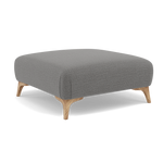 Chilton Footstool - Designer Stool Fabric — Light Feet / Kobe Lead, gallery image 1