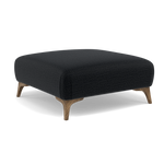 Chilton Footstool - Designer Stool Fabric — Smoke Feet / Kobe Charcoal, gallery image 1