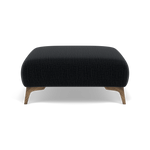 Chilton Footstool - Designer Stool Fabric — Smoke Feet / Kobe Charcoal, gallery image 2