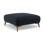 Chilton Footstool - Designer Stool Fabric — Smoke Feet / Kobe Ink, gallery image 1