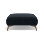 Chilton Footstool - Designer Stool Fabric — Smoke Feet / Kobe Ink, gallery image 2