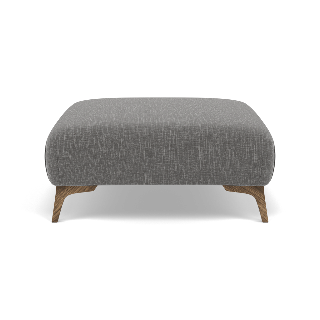 Chilton Footstool - Designer Stool Fabric — Smoke Feet / Kobe Lead, gallery image 2