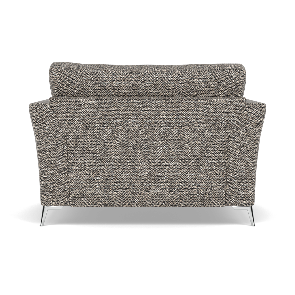 Chilton Loveseat - Cuddler Sofa Fabric — Chrome Feet / Barley Charcoal, gallery image 2