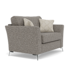 Chilton Loveseat - Cuddler Sofa Fabric — Chrome Feet / Barley Charcoal, gallery image 1