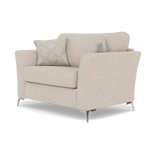Chilton Loveseat - Cuddler Sofa Fabric — Chrome Feet / Barley Linen, gallery image 3