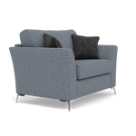 Chilton Loveseat - Cuddler Sofa Fabric — Chrome Feet / Barley Marine, gallery image 1