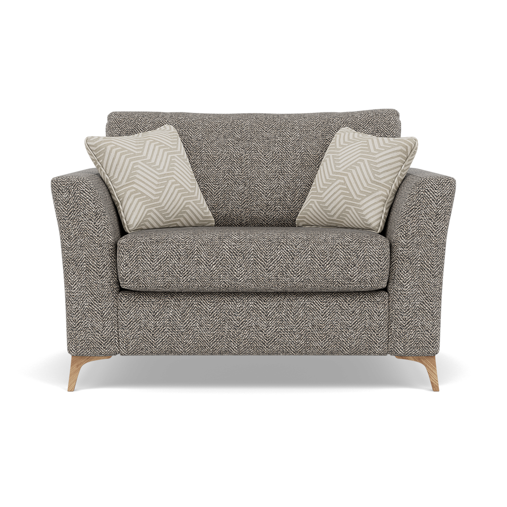 Chilton Loveseat - Cuddler Sofa Fabric Loveseats Sterling Home 7 Light Feet Barley Charcoal