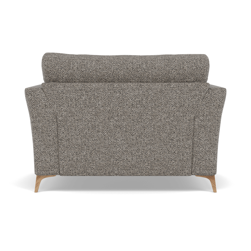Chilton Loveseat - Cuddler Sofa Fabric — Light Feet / Barley Charcoal, gallery image 2