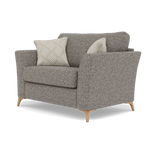 Chilton Loveseat - Cuddler Sofa Fabric — Light Feet / Barley Charcoal, gallery image 3