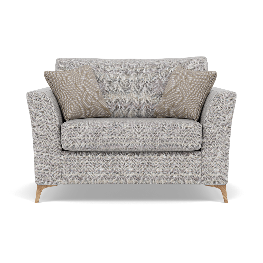 Chilton Loveseat - Cuddler Sofa Fabric Loveseats Sterling Home 8 Light Feet Barley Clay