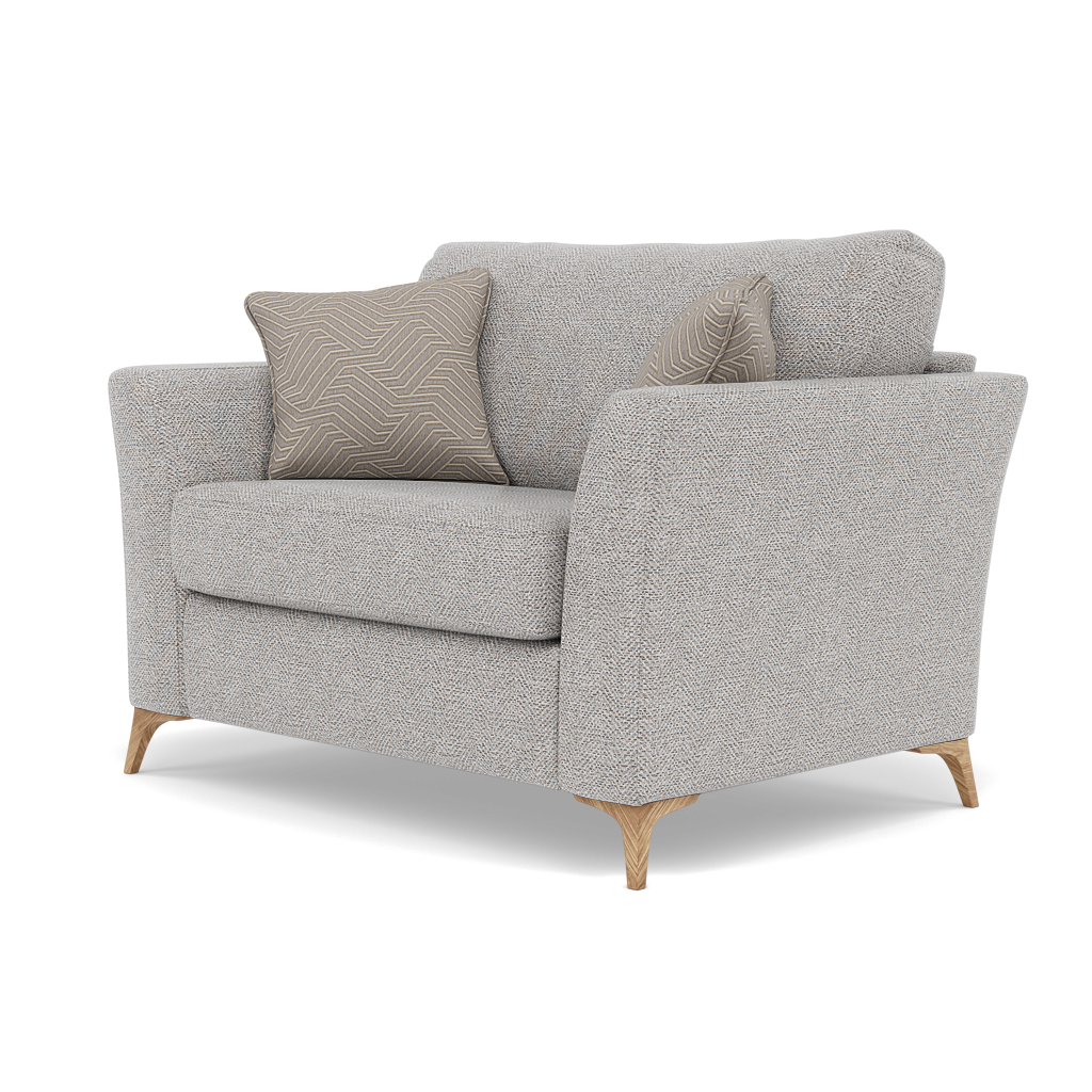 Chilton Loveseat - Cuddler Sofa Fabric — Light Feet / Barley Clay, gallery image 3