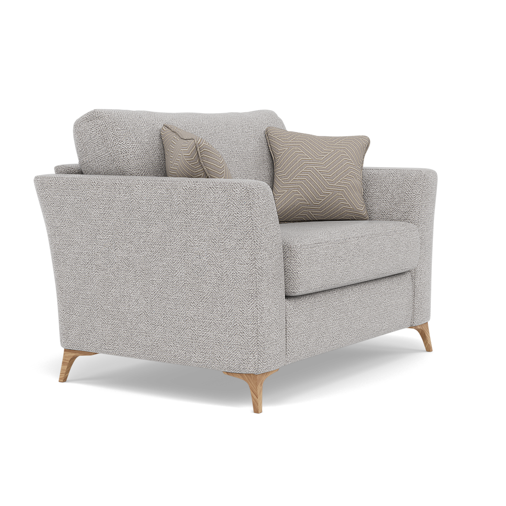 Chilton Loveseat - Cuddler Sofa Fabric — Light Feet / Barley Clay, gallery image 1