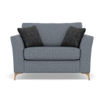 Chilton Loveseat - Cuddler Sofa Fabric Loveseats Sterling Home 9 Light Feet Barley Marine