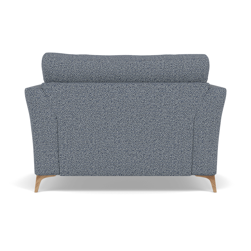 Chilton Loveseat - Cuddler Sofa Fabric — Light Feet / Barley Marine, gallery image 2