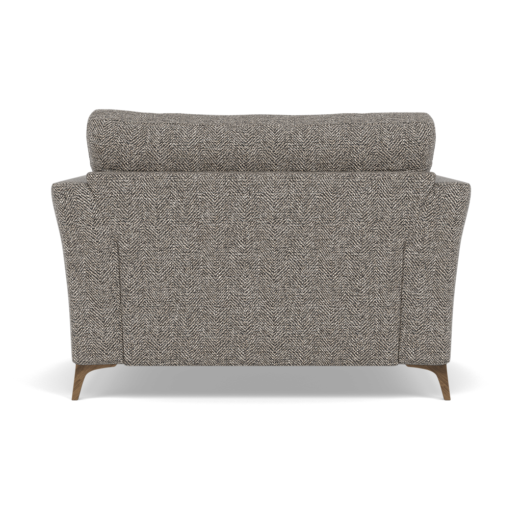Chilton Loveseat - Cuddler Sofa Fabric — Smoke Feet / Barley Charcoal, gallery image 2