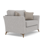 Chilton Loveseat - Cuddler Sofa Fabric — Smoke Feet / Barley Clay, gallery image 1