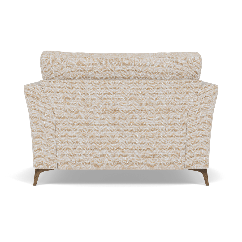 Chilton Loveseat - Cuddler Sofa Fabric — Smoke Feet / Barley Linen, gallery image 2