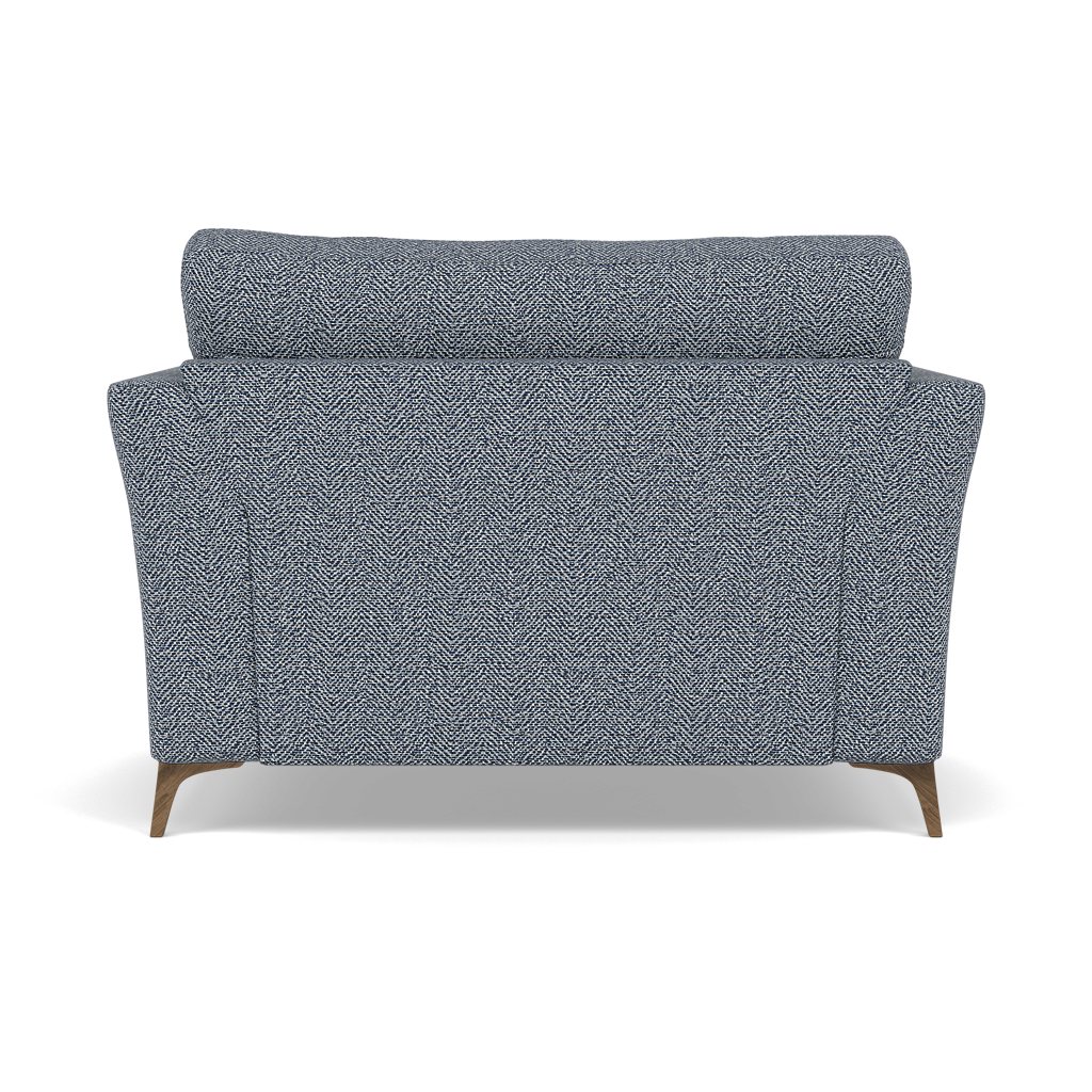 Chilton Loveseat - Cuddler Sofa Fabric — Smoke Feet / Barley Marine, gallery image 2