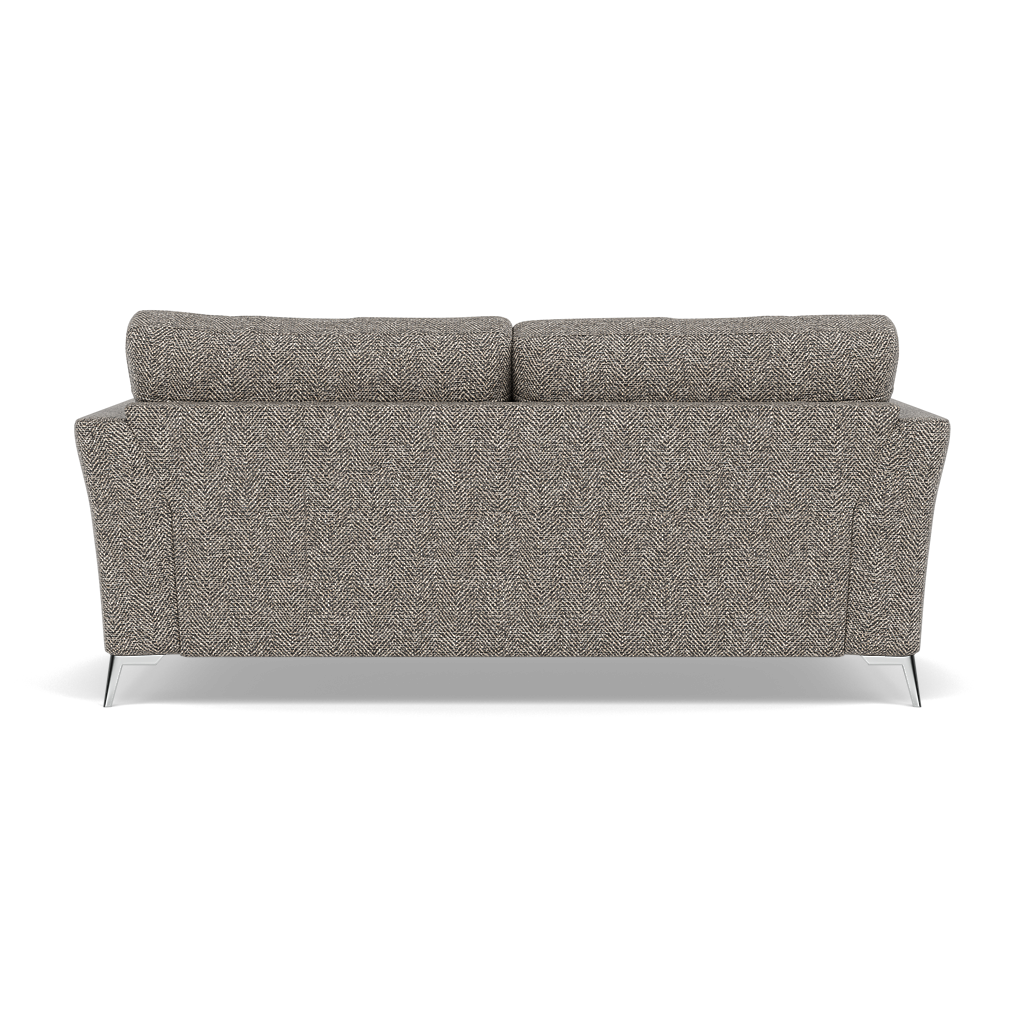 Chilton Small 3 Seater Sofa - 2.5 Seater Sofa Fabric — Chrome Feet / Barley Charcoal, gallery image 2