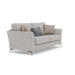 Chilton Small 3 Seater Sofa - 2.5 Seater Sofa Fabric — Chrome Feet / Barley Clay, gallery image 1
