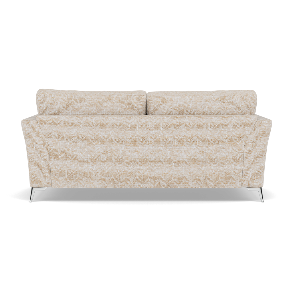Chilton Small 3 Seater Sofa - 2.5 Seater Sofa Fabric — Chrome Feet / Barley Linen, gallery image 2