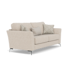 Chilton Small 3 Seater Sofa - 2.5 Seater Sofa Fabric — Chrome Feet / Barley Linen, gallery image 1