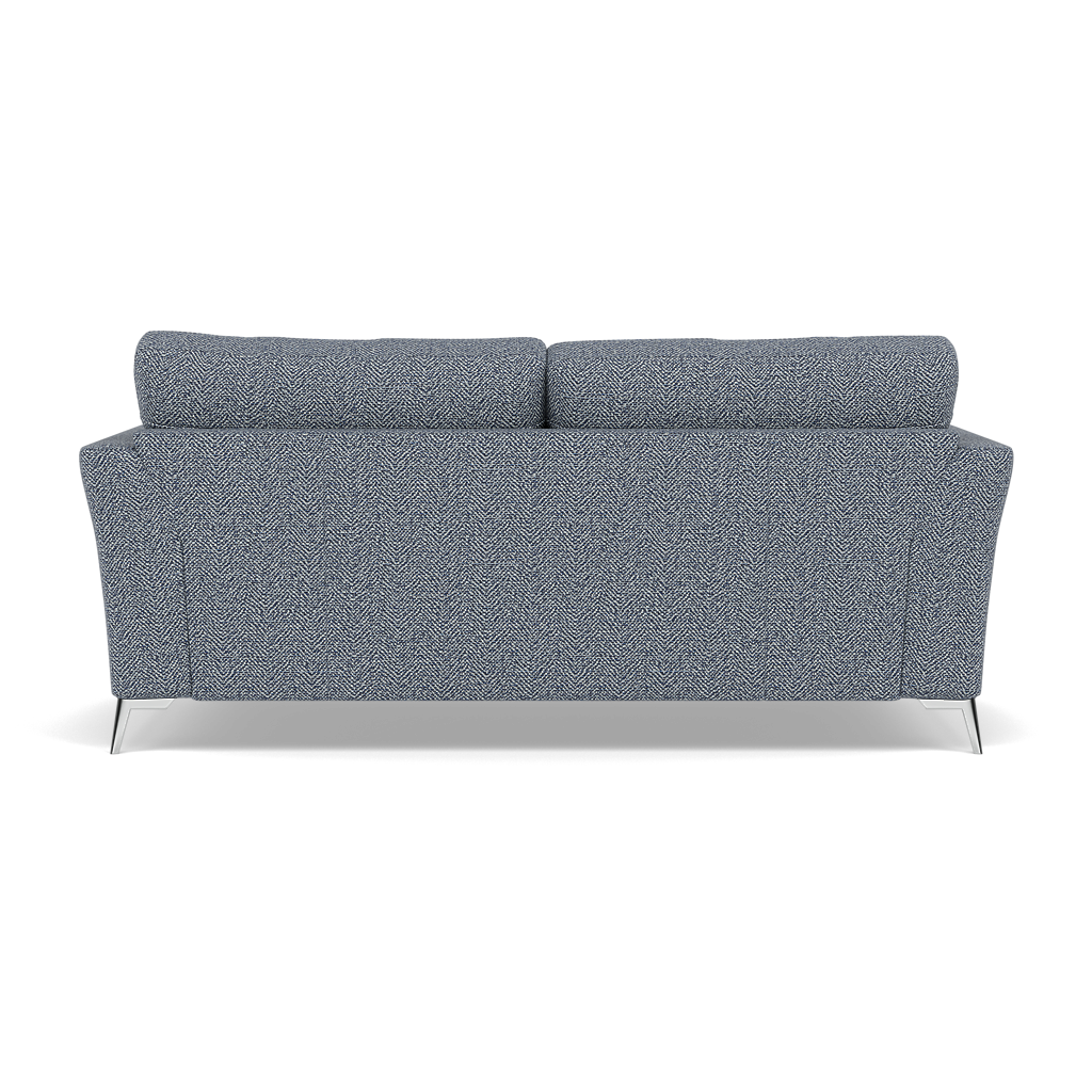 Chilton Small 3 Seater Sofa - 2.5 Seater Sofa Fabric — Chrome Feet / Barley Marine, gallery image 2