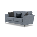 Chilton Small 3 Seater Sofa - 2.5 Seater Sofa Fabric — Chrome Feet / Barley Marine, gallery image 3