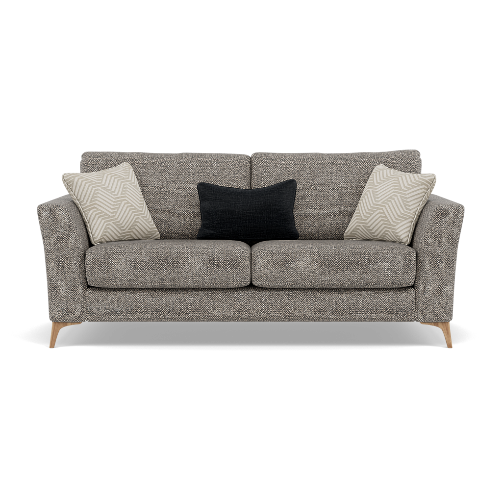Chilton Small 3 Seater Sofa - 2.5 Seater Sofa Fabric 3 Seater Sofas Sterling Home 7 Light Feet Barley Charcoal