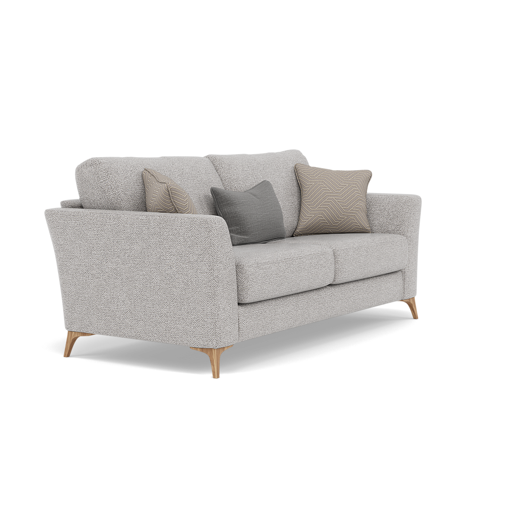 Chilton Small 3 Seater Sofa - 2.5 Seater Sofa Fabric — Light Feet / Barley Clay, gallery image 1